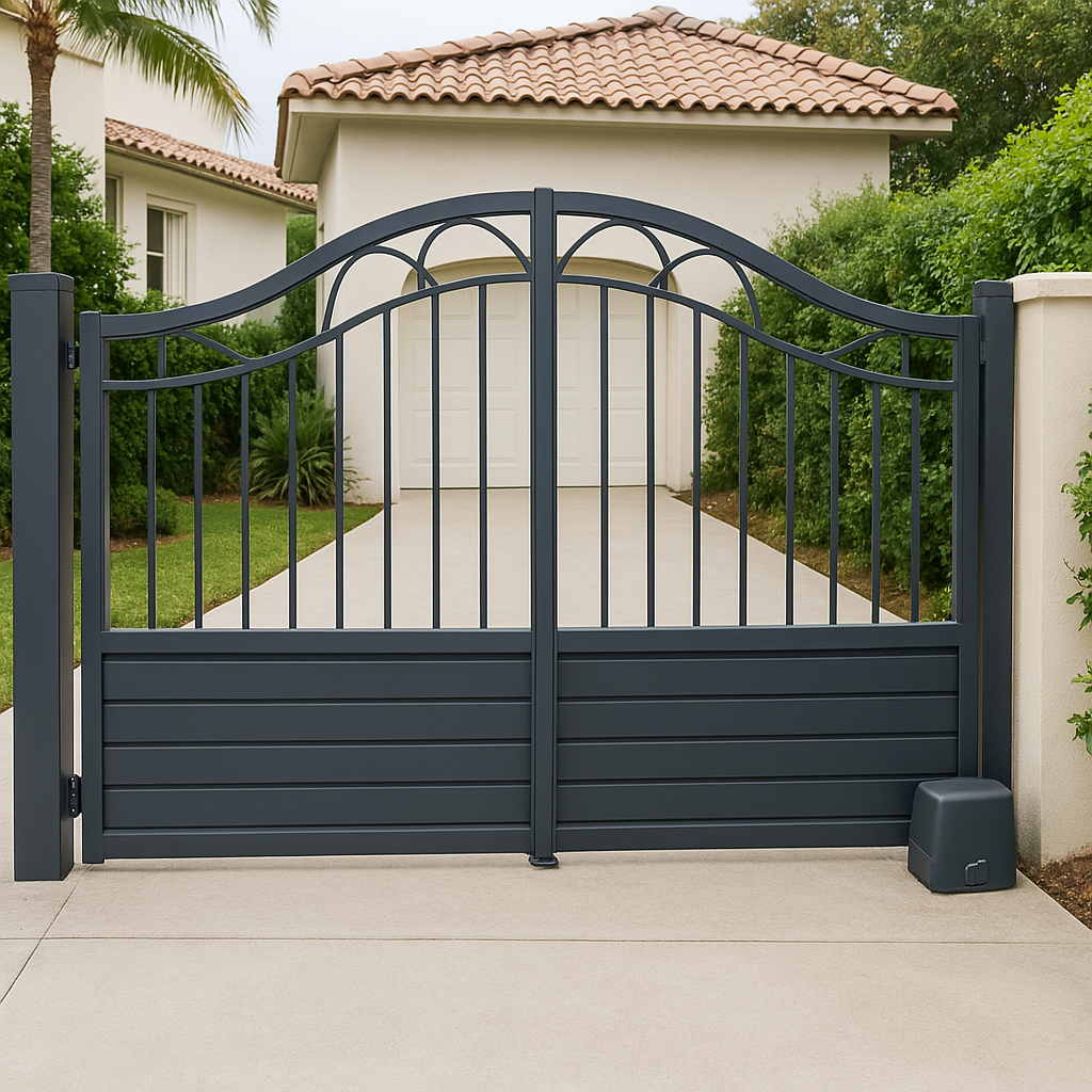 Portão residencial em aço carbono instalado no Centro de Florianópolis